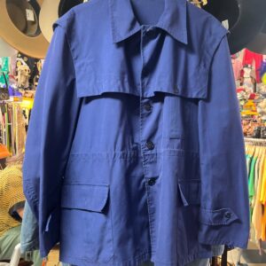 Npoxetep ko4awn RUSSIAN WORK WEAR BUTTON FRONT JACKET WITH FLAP POCKETS in BLUE