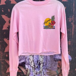 TROPIX AS-IS TROPIX CROPPED LONG SLEEVE T-SHIRT in PINK