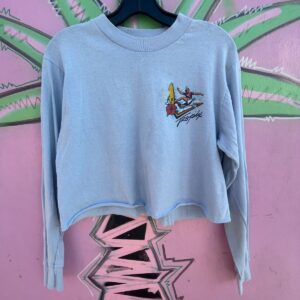 TROPIX AS-IS TROPIX CROPPED LONG SLEEVE T-SHIRT in LIGHT BLUE