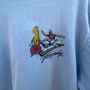 TROPIX AS-IS TROPIX CROPPED LONG SLEEVE T-SHIRT in LIGHT BLUE