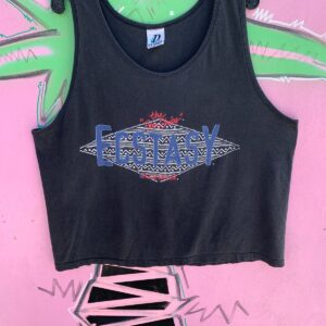 DYNASTY LEGENDS SO GOOD!! 1990S FADED 100% COTTON ECSTASY GRAPHIC TANK TOP in BLACK, BLUE, WHITE