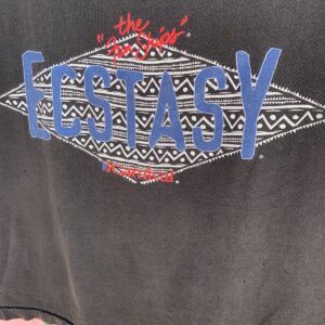DYNASTY LEGENDS SO GOOD!! 1990S FADED 100% COTTON ECSTASY GRAPHIC TANK TOP in BLACK, BLUE, WHITE