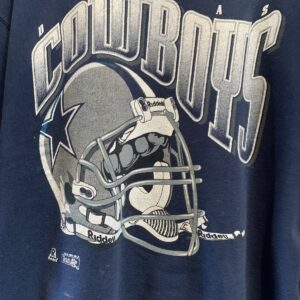 RIDDELL *AS-IS* DALLAS COWBOYS SWEATSHIRT WITH FOOTBALL HELMET GRAPHIC in BLACK, GRAY, WHITE