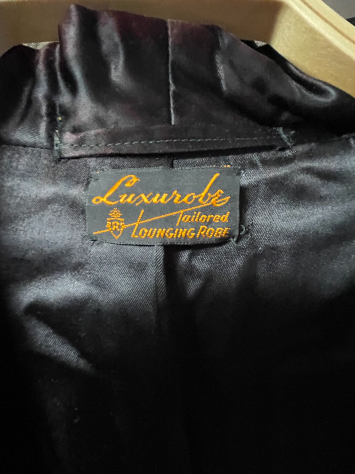 1950S LUXUROBE TAILORED LOUNGING ROBE SMOKING JACKET