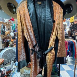 1950S LUXUROBE TAILORED LOUNGING ROBE SMOKING JACKET
