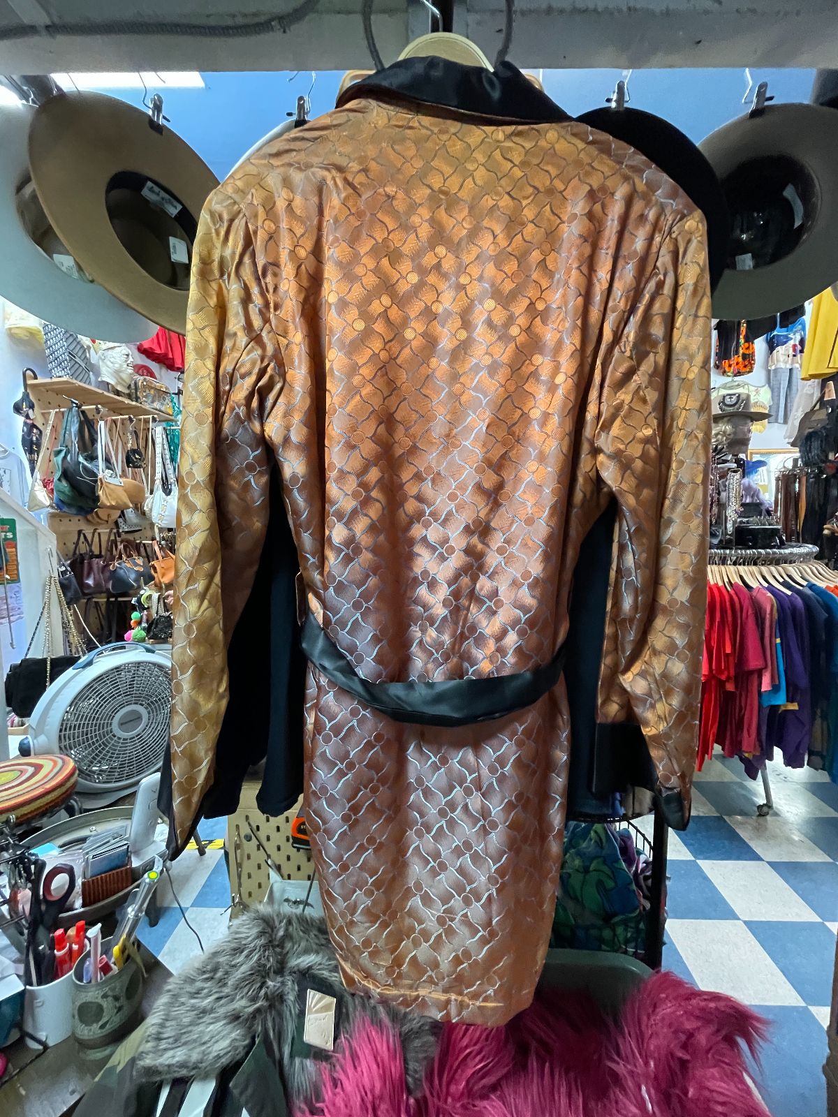 1950S LUXUROBE TAILORED LOUNGING ROBE SMOKING JACKET