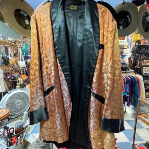 1950S LUXUROBE TAILORED LOUNGING ROBE SMOKING JACKET
