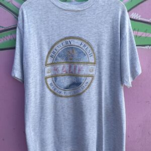 MAGIC TEES FADED KALIK BEER BREWERY FRESH BEER OF THE BAHAMAS GRAPHIC SINGLE STITCH T-SHIRT in GRAY