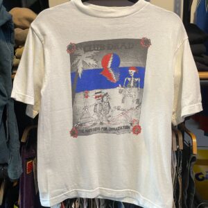 BOOTLEG 1984 GRATEFUL DEAD CLUB DEAD ANTIDOTE FOR CIVILIZATION CROP FIR BOXY  T-SHIRT in WHITE