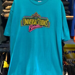 HANES *AS-IS* 1990S UNIVERSAL STUDIOS SINGLE STITCH TSHIRT in TEAL