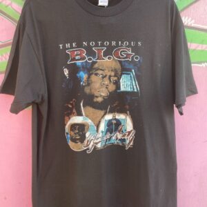 MISHI BOOTLEG NOTORIOUS BIG LIFE AFTER DEATH GRAPHIC T-SHIRT in BLACK