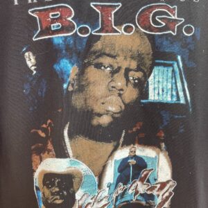 MISHI BOOTLEG NOTORIOUS BIG LIFE AFTER DEATH GRAPHIC T-SHIRT in BLACK
