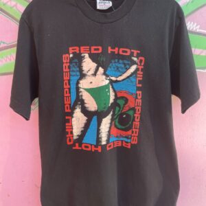 PRO5 BOOTLEG RED HOT CHILI PEPPERS BIKINI GRAPHIC T-SHIRT in BLACK