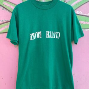 FRUIT OF THE LOOM FUNNY! REVERSE CLUTCH BRAKE SINGLE STITCH T-SHIRT in GREEN