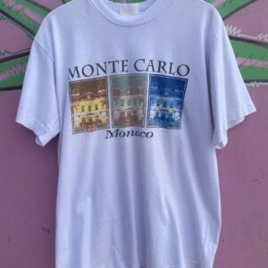 MONTE CARLO MONACO GRAPHIC SINGLE STITCH T-SHIRT in WHITE