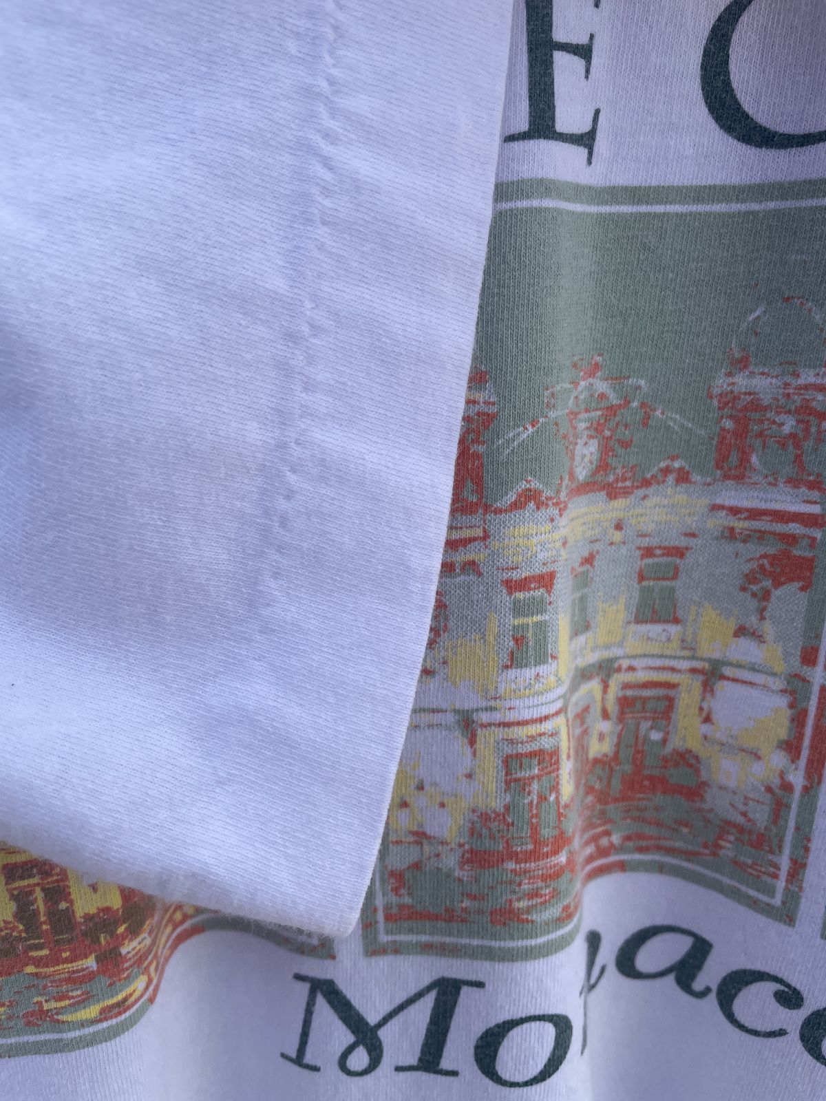 MONTE CARLO MONACO GRAPHIC SINGLE STITCH T-SHIRT in WHITE