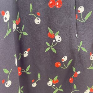 HONEY PUNCH SO CUTE! CHERRY PRINT RAYON MINI DRESS, SPAGHETTI STRAPS in BLACK, RED, GREEN