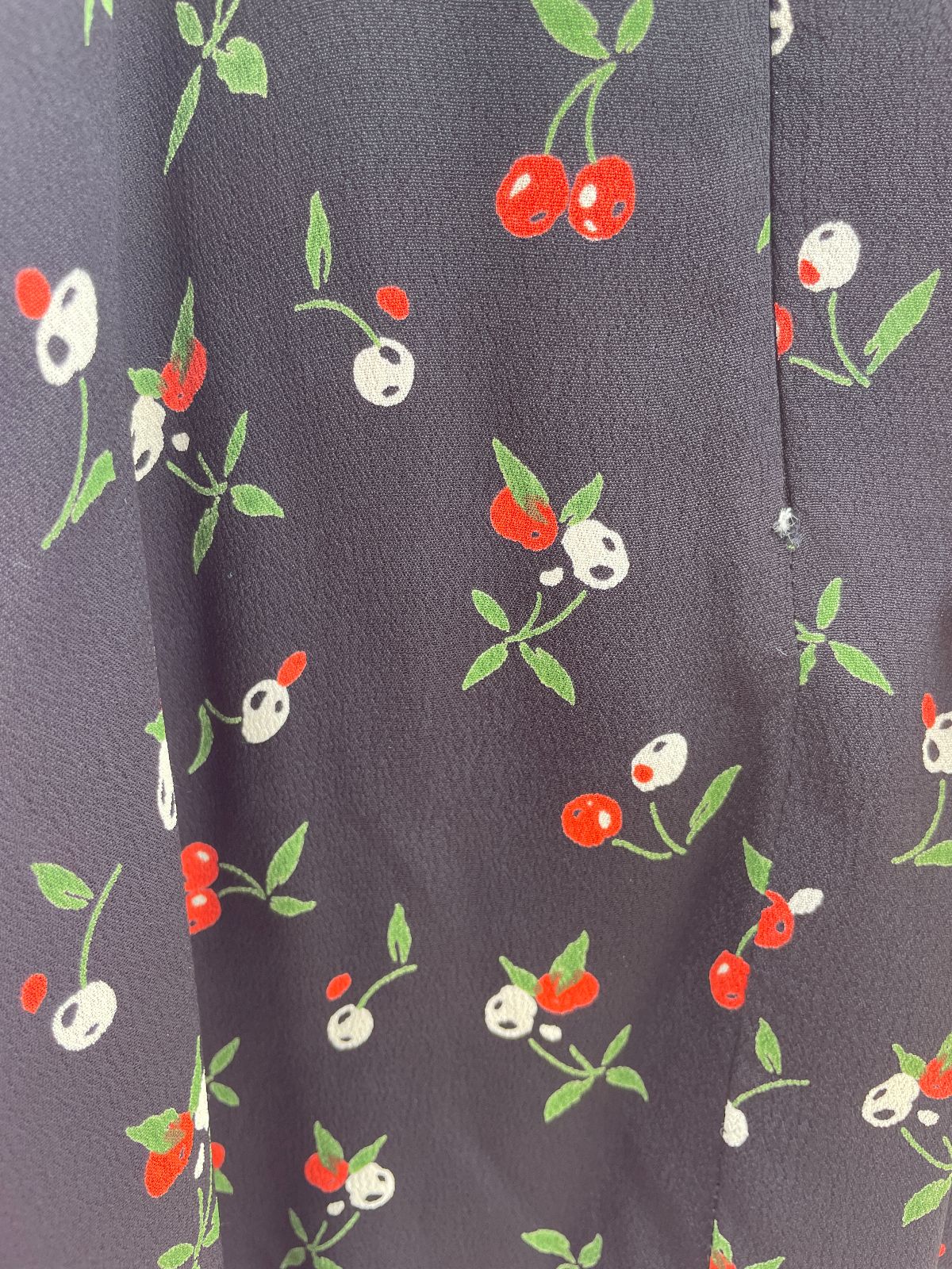 HONEY PUNCH SO CUTE! CHERRY PRINT RAYON MINI DRESS, SPAGHETTI STRAPS in BLACK, RED, GREEN