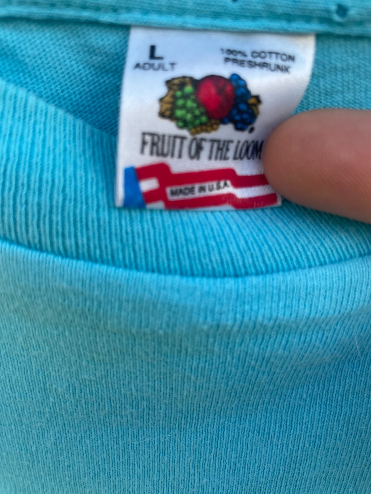 FRUIT OF THE LOOM CLASSIC! THE WHALEHEAD CLUB SINGLE STITCH T-SHIRT in TURQUOISE