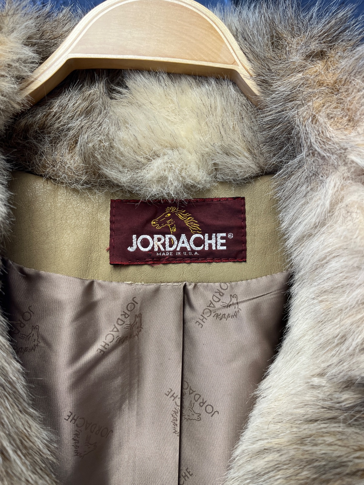 JORDACHE *AS-IS* COOL! 1970S-80S KNIT & FAUX FUR PANELED BUTTON FRONT JACKET in BROWN, WHITE, GRAY