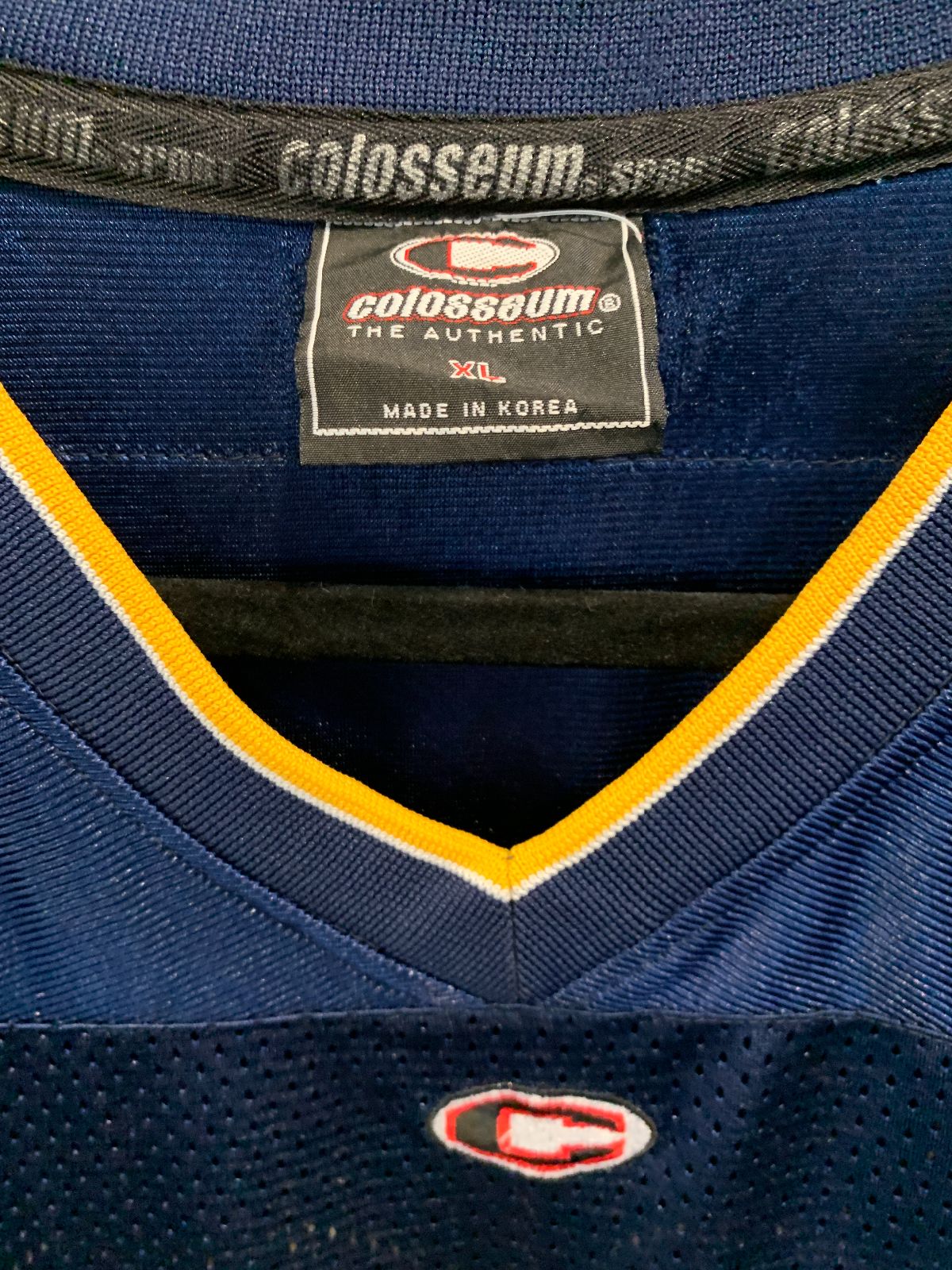 COLOSSEUM 1990S UCLA FOOTBALL JERSEY EMBROIDERED STITCHED LETTERS #26 in BLUE, GOLD