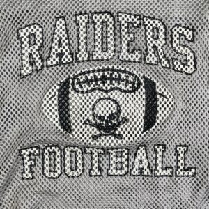 RIDDELL AS-IS VERY COOL RETRO MESH RAIDERS JERSEY in GREY, WHITE