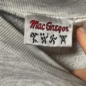 macgregor *AS-IS* RETRO COLORBLOCK PULLOVER SWEATSHIRT WITH LOGO in GRAY, BLUE, RED