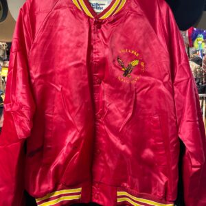 chalk line *AS-IS* EAGLES SALT LAKE HOCKEY CLUB RED SATIN BUTTON UP JACKET in RED, YELLOW