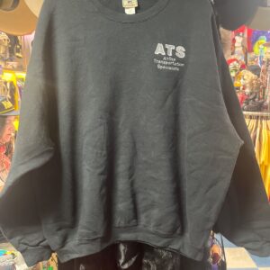 LEE 1990S OVERSIZED EMBROIDERED ATS AIRLINE TRANSPORTATION SPECIALISTS SWEATSHIRT in BLACK, WHITE