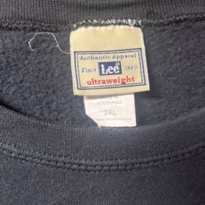 LEE 1990S OVERSIZED EMBROIDERED ATS AIRLINE TRANSPORTATION SPECIALISTS SWEATSHIRT in BLACK, WHITE