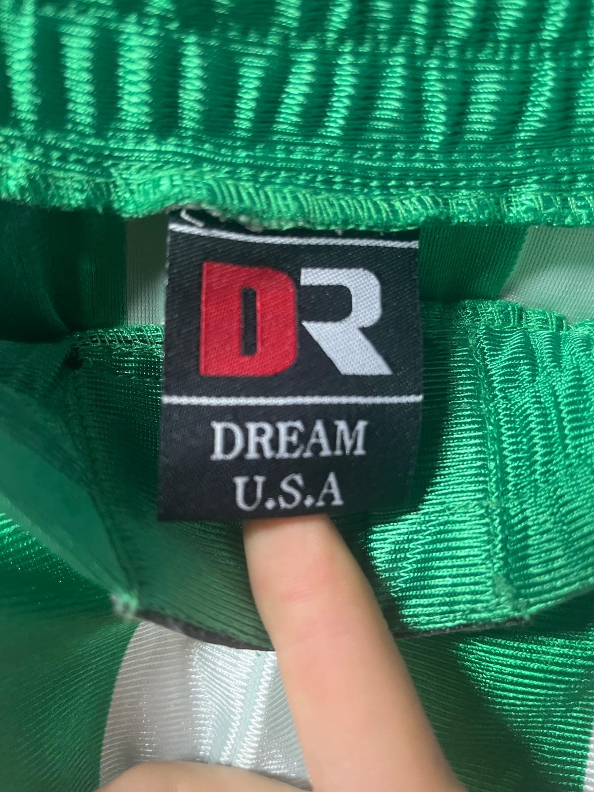 HARLEM CLUBS NWT! 1990S DEADSTOCK! VERTICAL STRIPED SNAP SIDE WARM UP BASKETBALL PANTS in GREEN, WHITE
