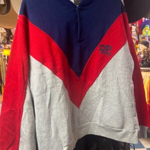 Fit for Life AS-IS COOL! FIT FOR LIFE COLORBLOCK HENLEY SWEATSHIRT WITH POCKETS! in RED, BLUE, GRAY