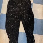 FUN! #BURNINGMAN! OVERSIZED BAGGY SEQUIN VELVET PANTS