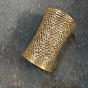 HAMMERED METAL CUFF BRACELET in SILVER