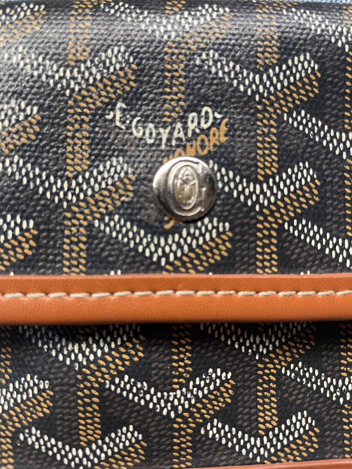 GOYARD GOYARD WALLET WRIST-LET GENUINE LEATHER in BLACK, BROWN