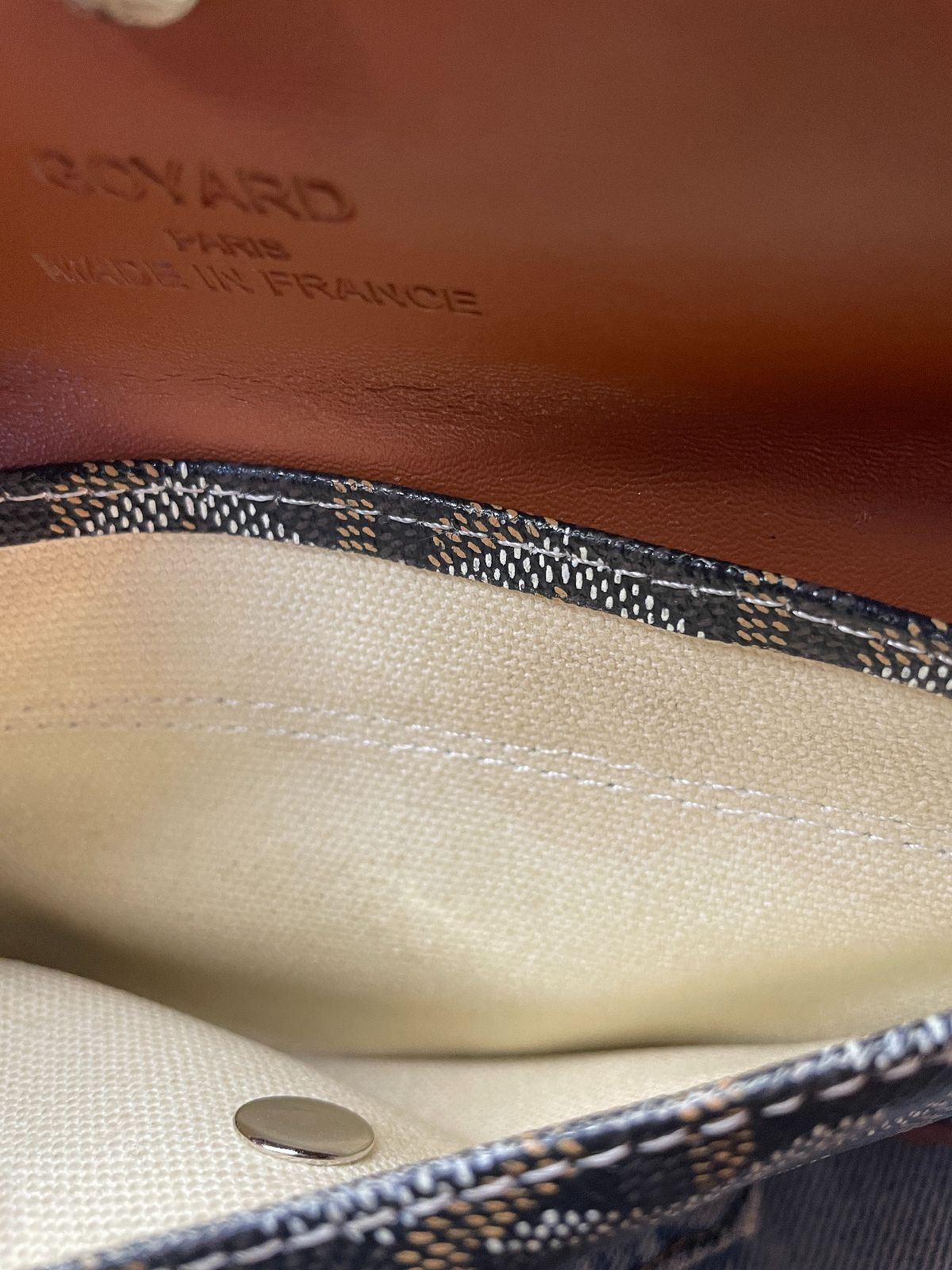 GOYARD GOYARD WALLET WRIST-LET GENUINE LEATHER in BLACK, BROWN