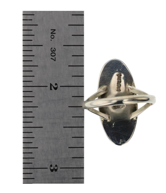 GORGEOUS! *SIGNED MATHEW JACK NAVAJO MICRO INLAY RED ROCK STERLING SILVER RING ONYX, OPAL, SPINY OYSTER, in BLACK, YELLOW