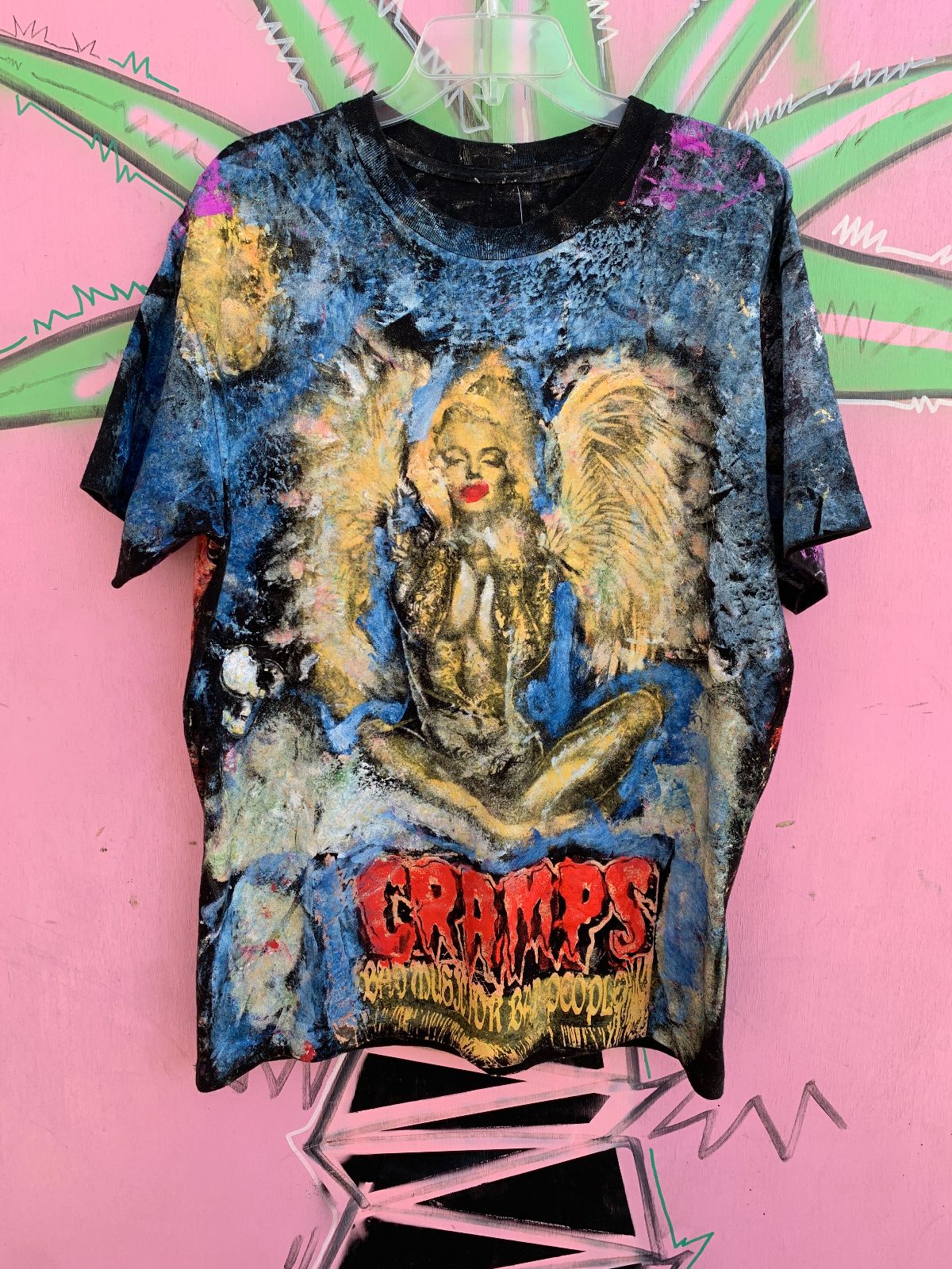 RICK THE DICK RICK THE DICK CUSTOM HAND MADE CRAMPS T-SHIRT in BLACK