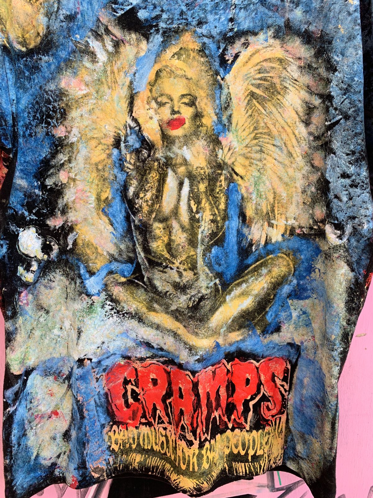 RICK THE DICK RICK THE DICK CUSTOM HAND MADE CRAMPS T-SHIRT in BLACK