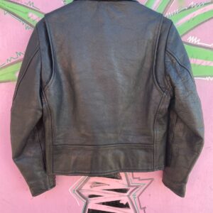 EXCELLED BUTTER SOFT LEATHER MOTO JACKET in BLACK