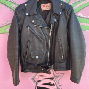 EXCELLED BUTTER SOFT LEATHER MOTO JACKET in BLACK