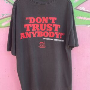 MR TEES 1998 WWF STONE COLD STEVE AUSTIN DONT TRUST ANYONE RATTLESNAKE T-SHIRT in BLACK