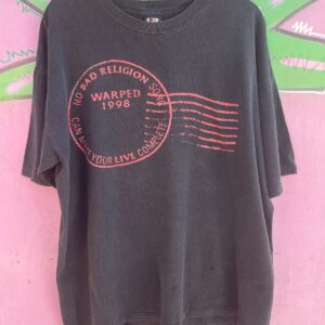 GIANT 1998 BAD RELIGION WARPED TOUR T-SHIRT in BLACK