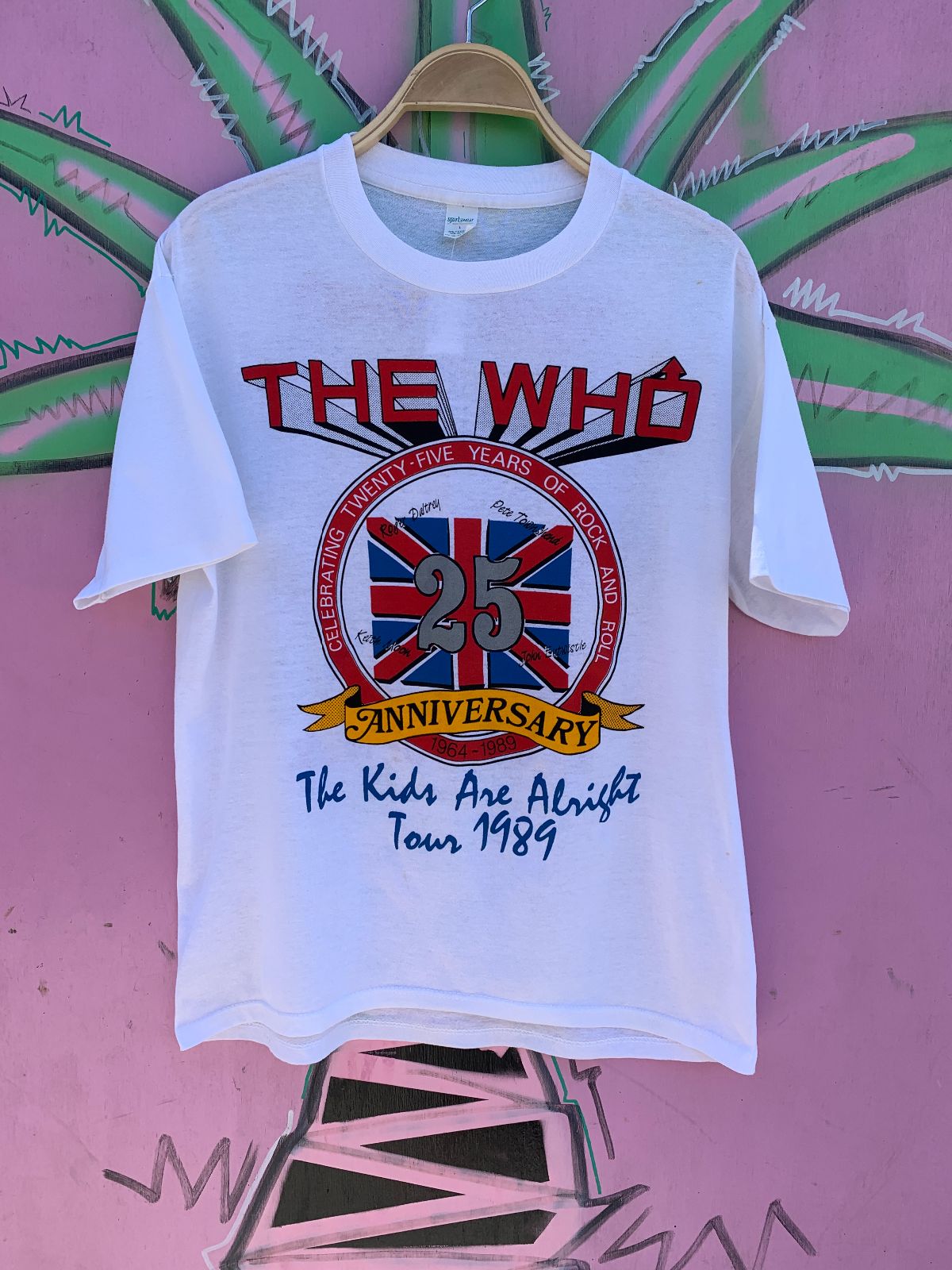 SPORTSWEAR DEADSTOCK THE WHO - 1989 THE KIDS ARE ALRIGHT TOUR T-SHIRT in WHITE