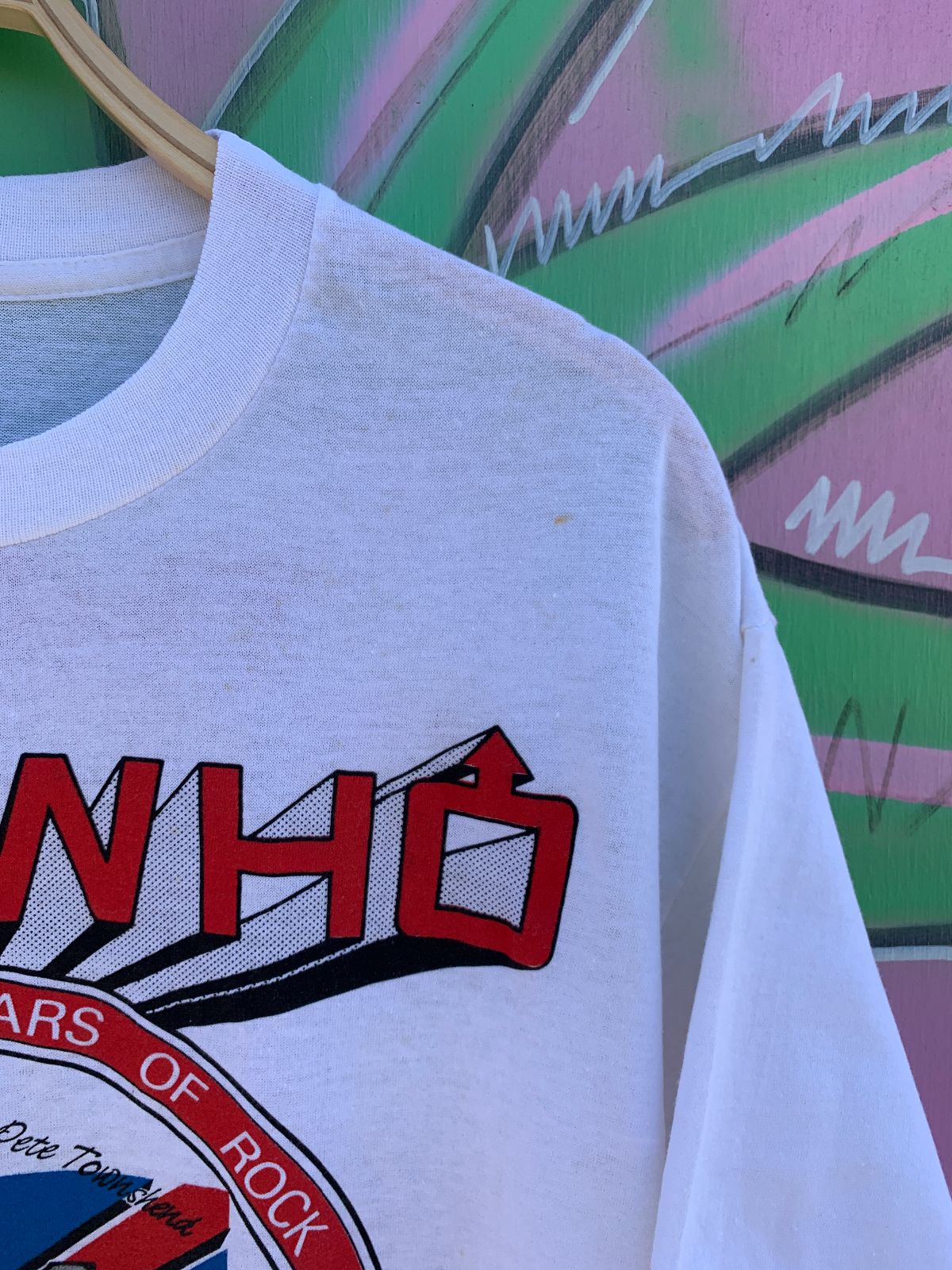 SPORTSWEAR DEADSTOCK THE WHO - 1989 THE KIDS ARE ALRIGHT TOUR T-SHIRT in WHITE