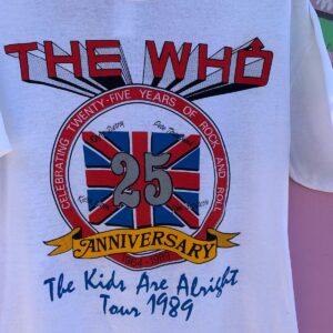 SPORTSWEAR DEADSTOCK THE WHO - 1989 THE KIDS ARE ALRIGHT TOUR T-SHIRT in WHITE