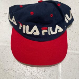 FILA FILA NAVY AND RED BASEBALL CAP WITH LOGO EMBROIDERY in BLUE, RED, WHITE
