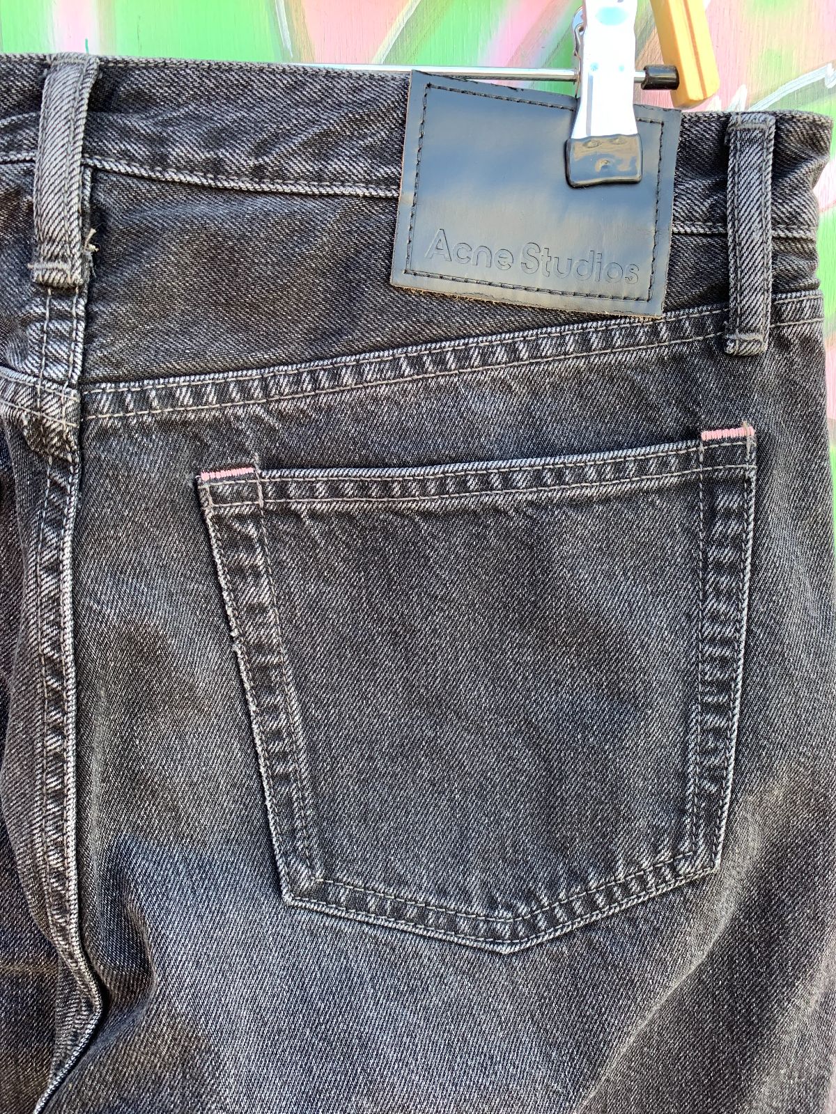 ACNE STUDIOS PERFECT 1996 VINTAGE BLACK ACNE STUDIOS DENIM JEANS STRAIGHT LEG in BLACK