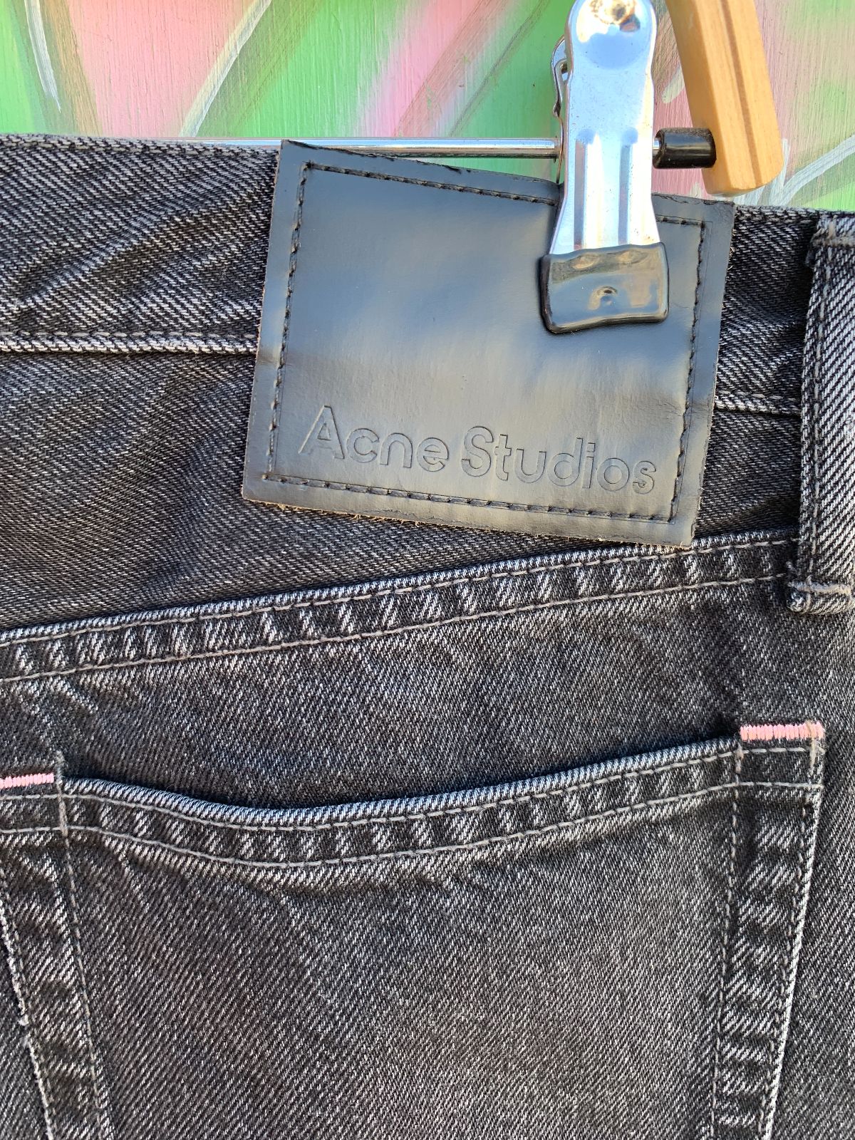 ACNE STUDIOS PERFECT 1996 VINTAGE BLACK ACNE STUDIOS DENIM JEANS STRAIGHT LEG in BLACK