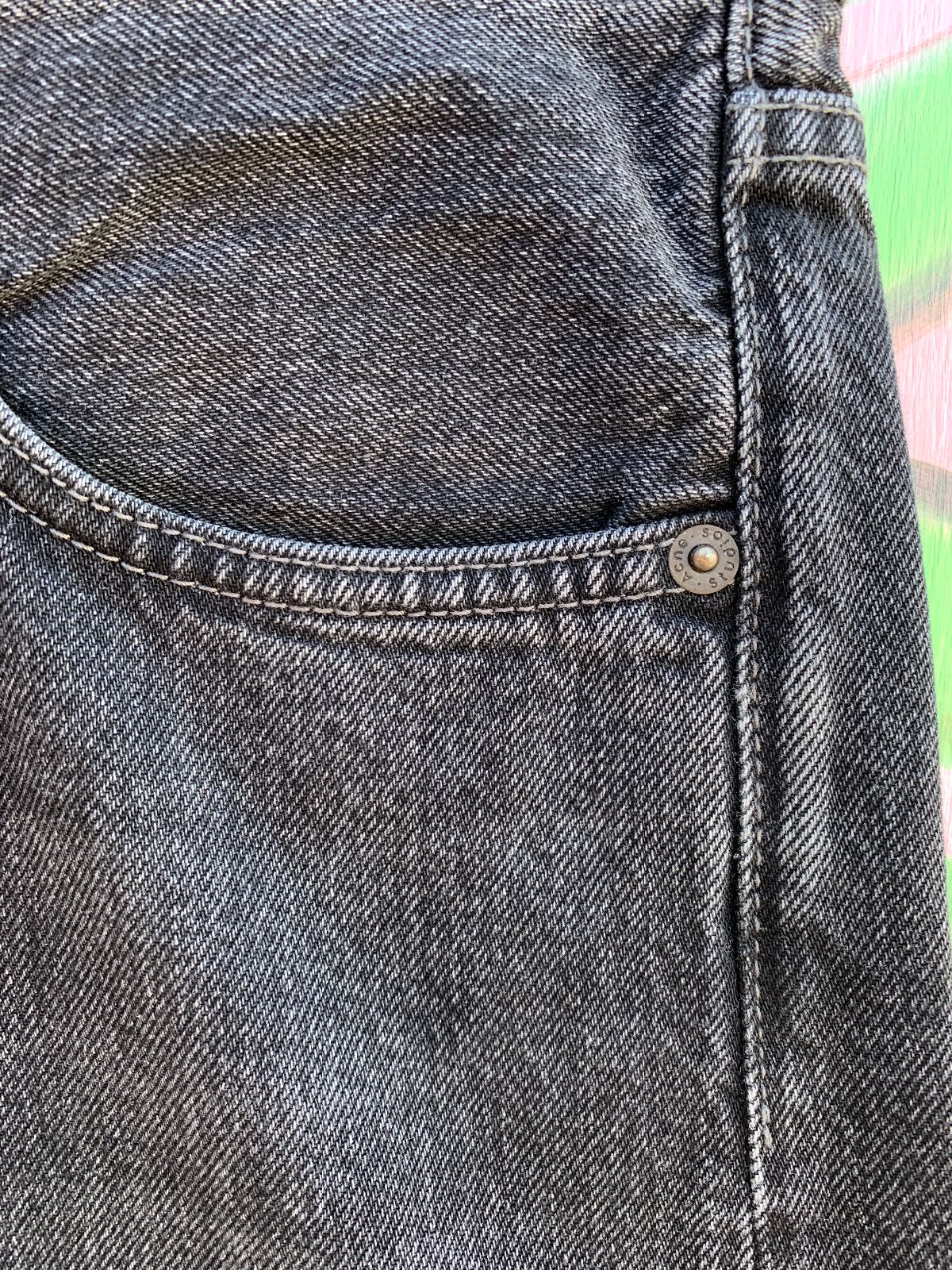 ACNE STUDIOS PERFECT 1996 VINTAGE BLACK ACNE STUDIOS DENIM JEANS STRAIGHT LEG in BLACK